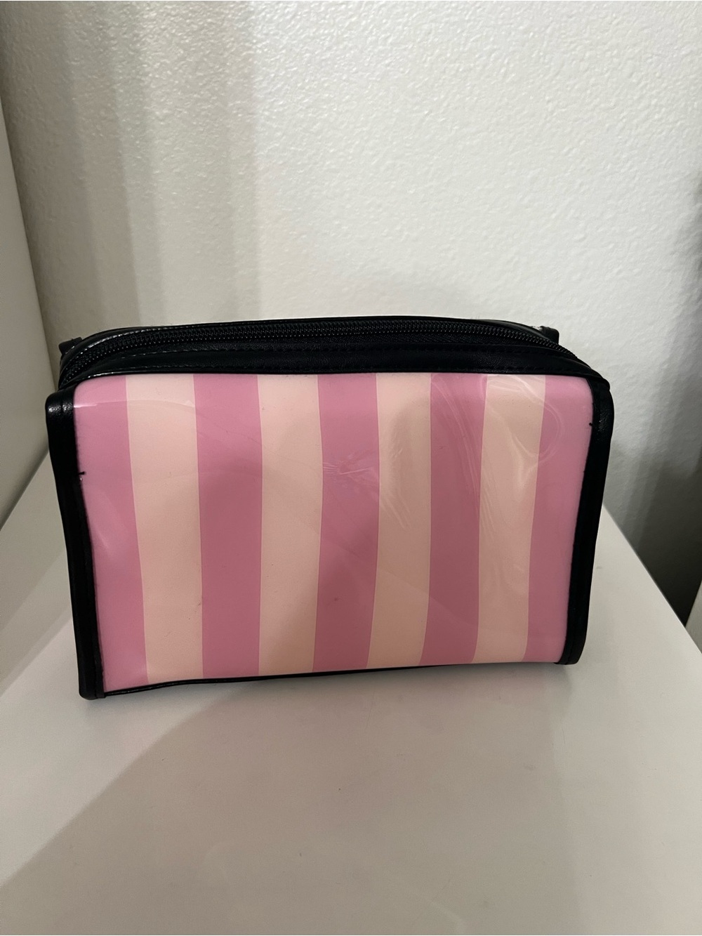 Victoria's Secret Pink Striped Clear Travel Cosmetic Pouch - Picture 2 of 6